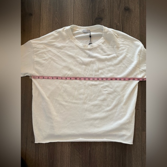 NWT Michelle by Comune Brownstown off White long sleeve sweater top Size large - Picture 7 of 7